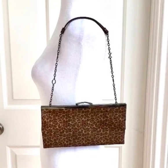 XOXO Leopard Shoulder Bag Chain Strap Y2K - Picture 3 of 8